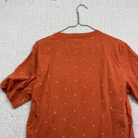 Scotch and Soda Amsterdam Men's T Shirt Sz M Short Sleeve Orange Geometric AOP - Picture 12 of 12